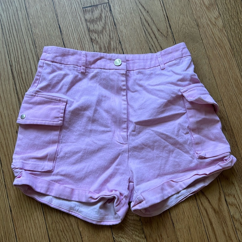Pink cargo shorts from dolls kills